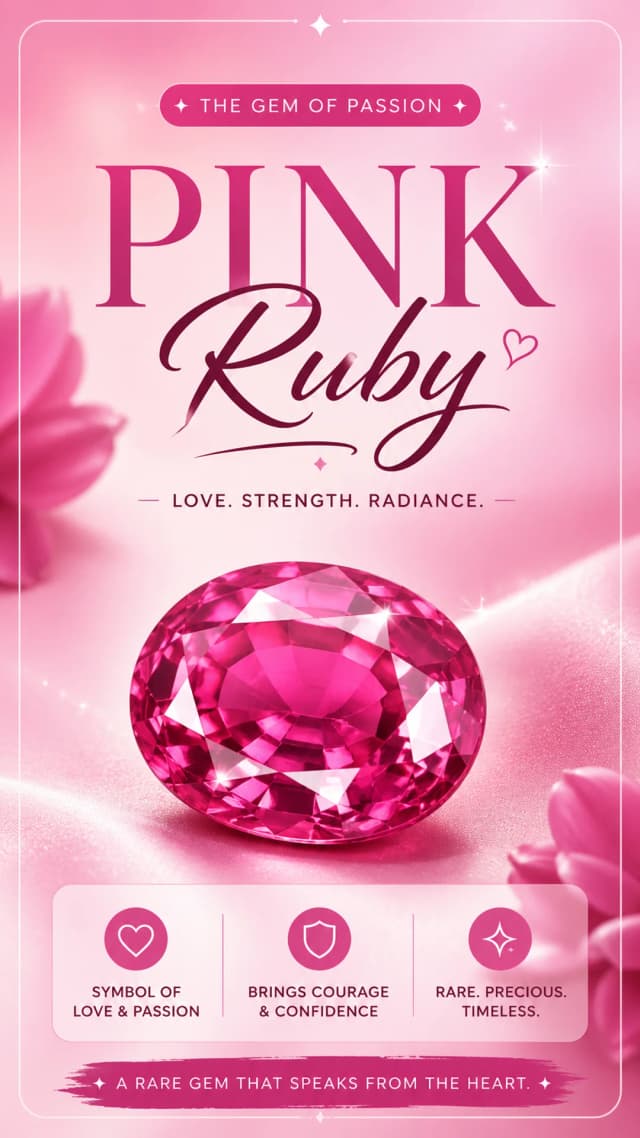 Natural Pink Ruby Gemstone