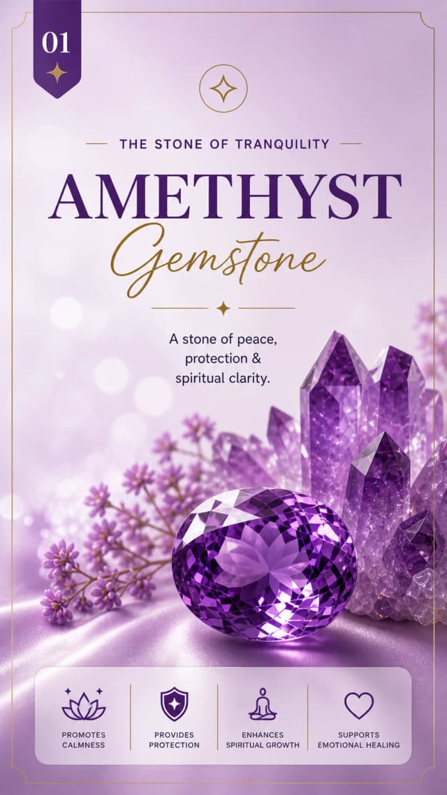 Natural Amethyst Gemstone | The Stone of Tranquility